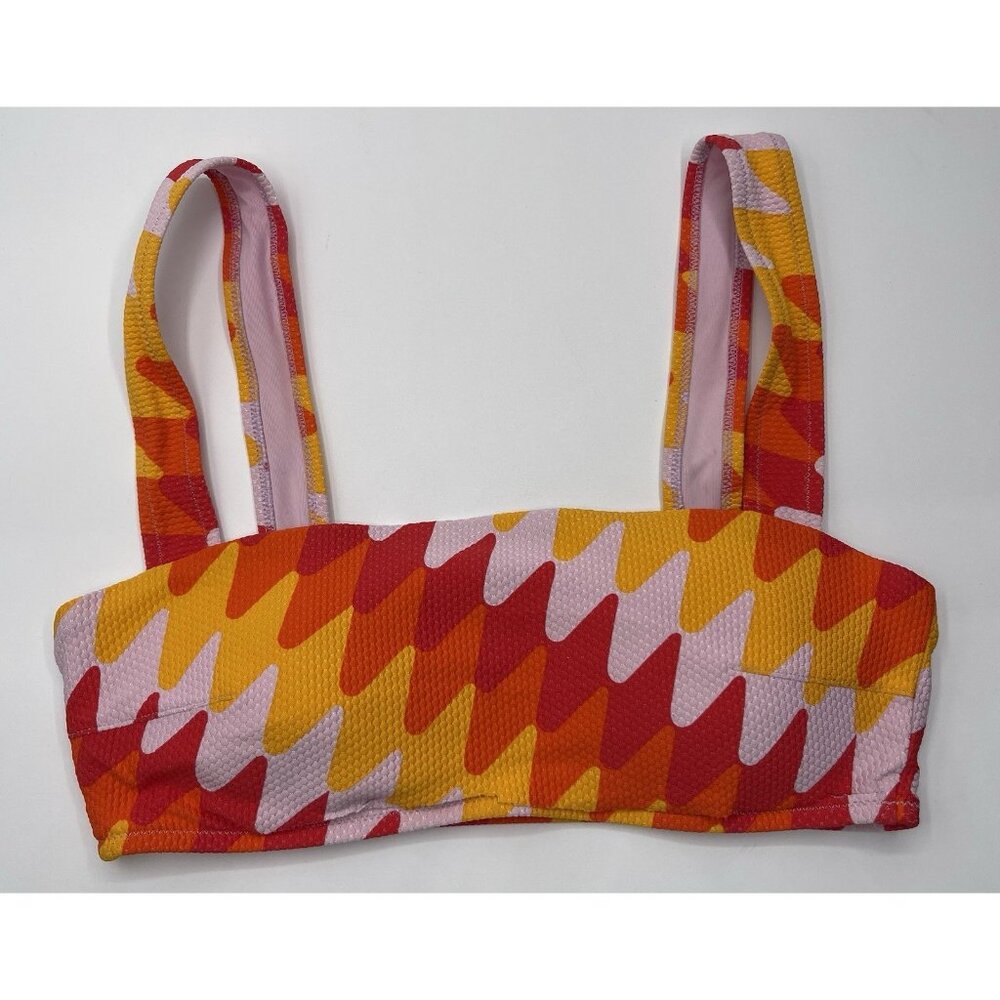 Arie Bikini Top Womens Size Small‎ Sunrise sunset Orange Red Swim Ladies